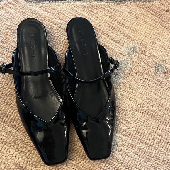 M. Gemi Debora Patent leather ballet flat Mary Jane Mules - Picture 2 of 5